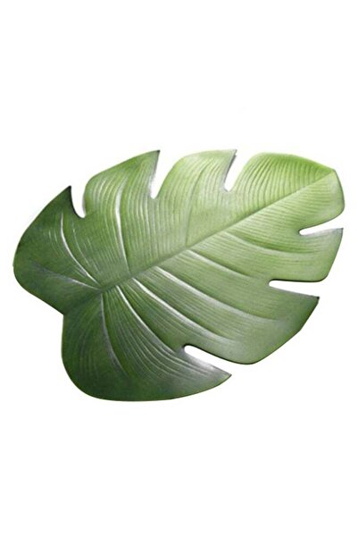 Generic مفرش طاولة غير قابل للانزلاق من نخيل مونستيرا الاستوائي باللون الأخضر