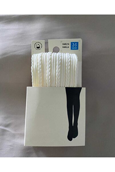 DÜVEN Girl's 3-Piece 80 Denier Pantyhose School Socks Patterned Knit Ted Children's Pantyhose