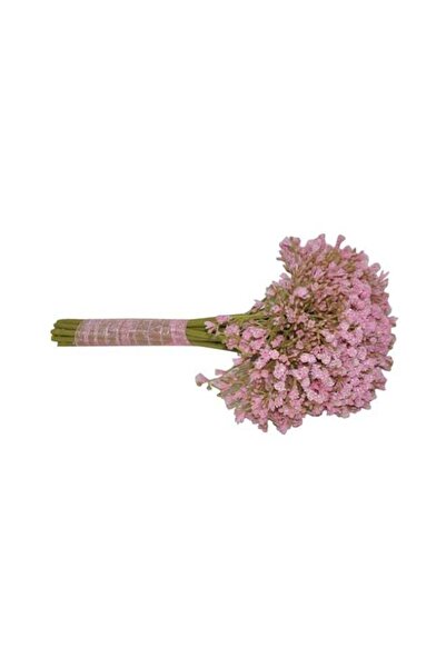 DRAMA HOME زهرة صناعية مزخرفة باللون الوردي/الأخضر 35 سنتيمترًا