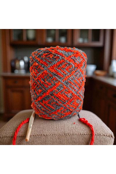 Kırlangıç Double Layer Wool Boucle Blend Design Hand Knitting Yarn 160 Gr