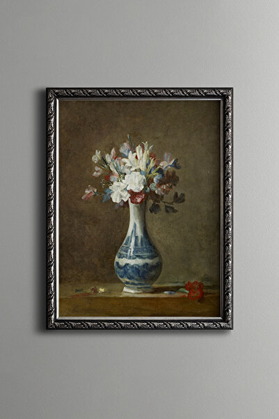 epiqart Flowers in a Vase - Vintage Patterned Frame