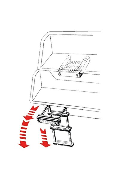 OSCULATI Scară telescopică ascunsă din oțel inoxidabil, 4 trepte, diametru țeavă 19/25/32/38 mm