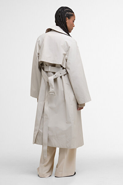 Barbour Robyn Trench Showerproof Ceket ST31 Mist/Hessian Tartan