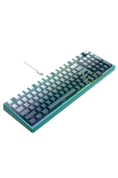 Havit Full-size Gaming Keyboard, RGB, USB-C, 1.8m, 350mA, KB899L, Green