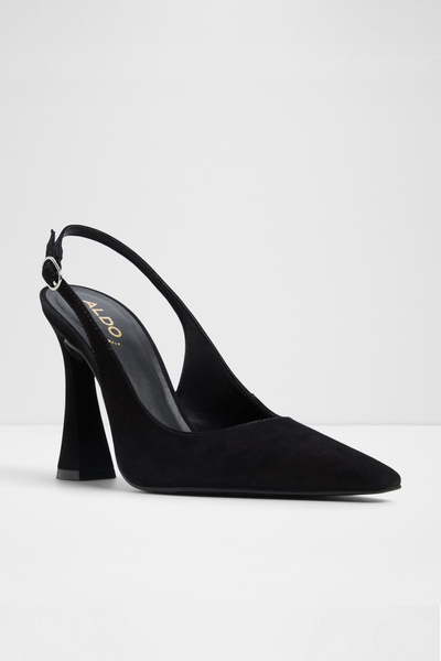 Aldo Daphnea - Women's Genuine Suede Leather Black Heeled Shoes