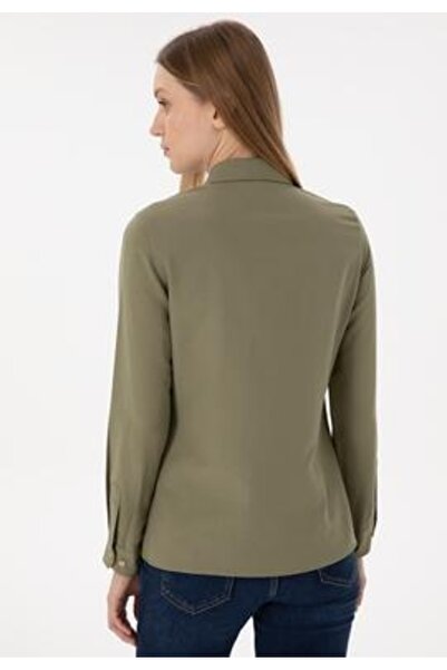U.S. Polo Assn. Woxcolor025Y U.S. Polo Assn. Kadın Gömlek 2086500 Açık Haki