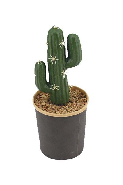 DRAMA HOME نبات صناعي في وعاء أخضر بيج