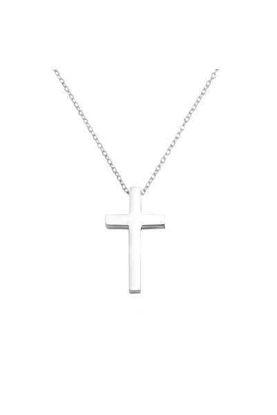 OEM Lant simplu argintiu cu pandantiv cruce