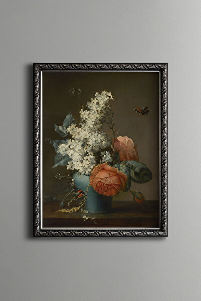 epiqart Floral Still Life - Vintage Patterned Frame