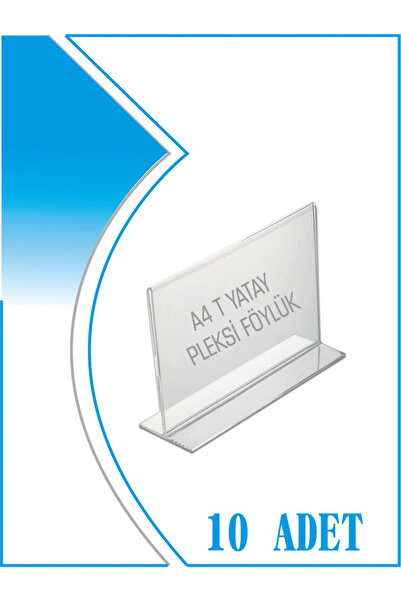 Genel Markalar Kıraç Reklam A4 (21x30) Masaüstü T Tipi Yatay Pleksi Föylük Br...