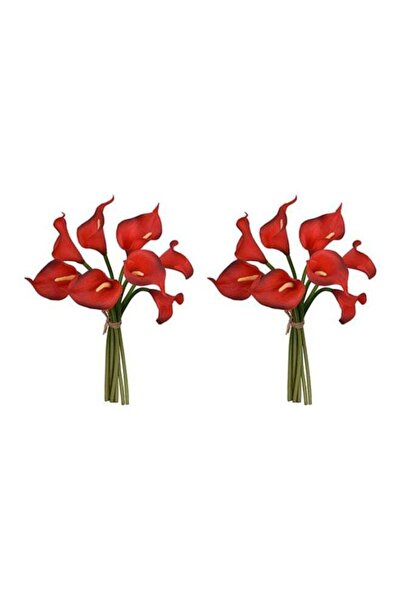 Yatai 16 قطعة من زهور الكالا الاصطناعية الحمراء 35x9x9 سم