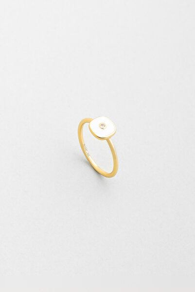 So CHIC... Vintage 18 Ayar Sarı Altın Kaplama Gümüş Minimal Yüzük