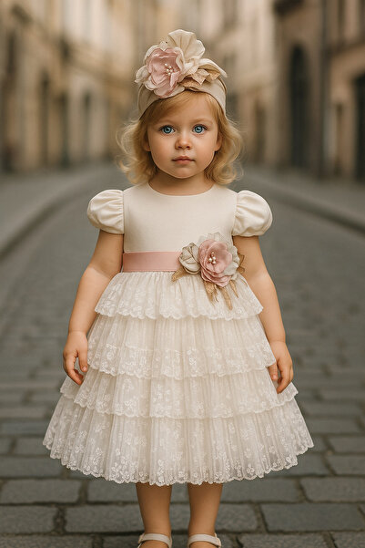 Mialora فستان سهرة بناتي بتصميم خاص، بطانة متعددة الطبقات، تفاصيل زهور، تفاصي...