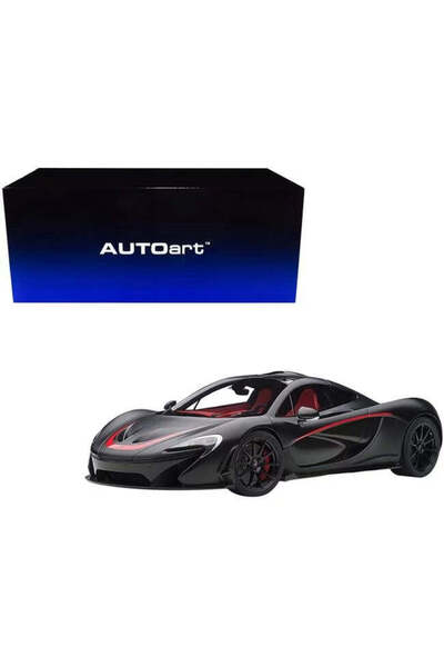 autoart McLaren P 1 Negru Mat/Roșu - 1/12