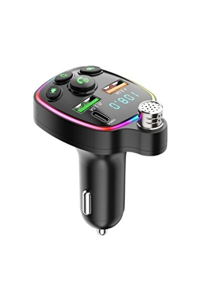 FOXMAG24 Διαμορφωτής FM αυτοκινήτου, Φορτιστής τύπου C/USB 3.1A, microSD, Μικρόφωνο handsfree, Bluetooth, LED, Ένδειξη τάσης