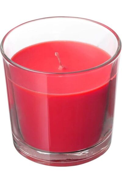 Generic Scented Candle In Glass Red 9cm