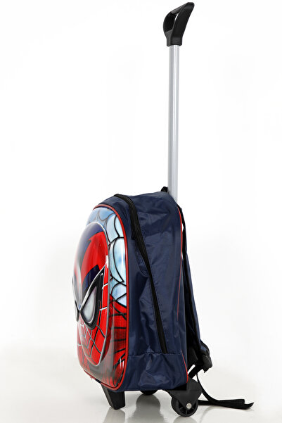 Goteen Erkek Çocuk Ana Sınıfı Çek Çekli Örümcek Adam Kabartmalı Okul Çantası