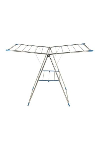 Yatai Foldable Laundry Drying Rack Silver/Blue 138x61x100cm