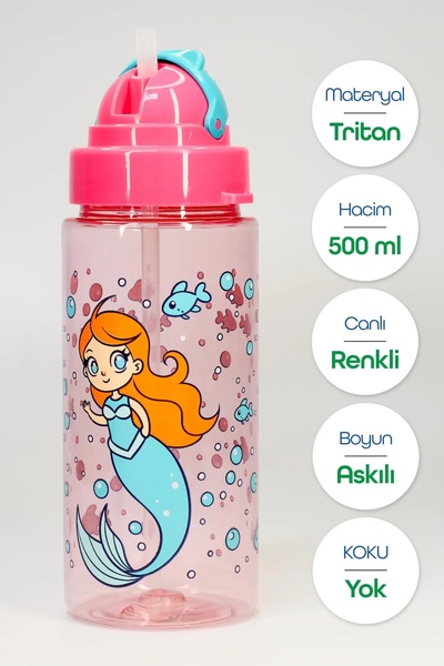 Noki Kids Suluk Matara Tritan Matara with Straw Lid 500 ml 7,2X7X19,2 cm