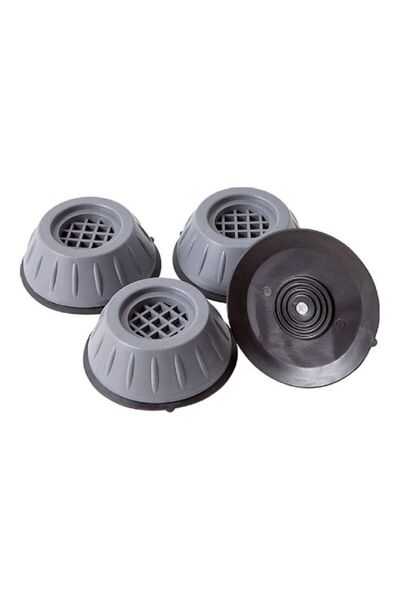 Generic 4-Piece Washing Machine Foot Pads Grey 4 x 5cm