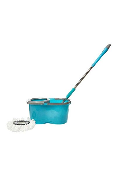 Generic 360 Degree Rotating Mop With Bucket - Teal Blue