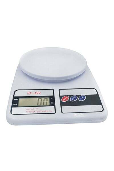 AGD Digital kitchen scale up to 10 kg, white, 24.5x3.5x17 cm