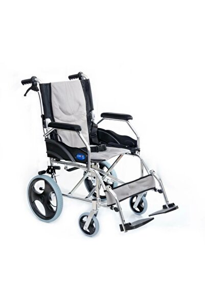 Comfort Plus Transfer Tekerlekli Sandalye Gri | Alüminyum Şase, Katlanır Komp...