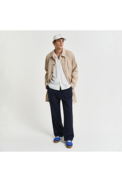 Gant Erkek Krem Relaxed Fit Klasik Yaka Logolu Gömlek