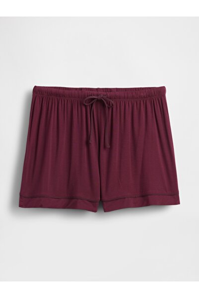 GAP Kadın Bordo Modal Pijama Şort