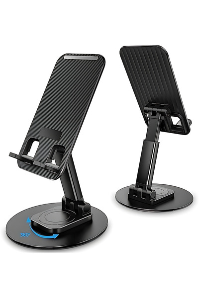 Fibaks 360° Döner Ayarlı Katlanabilir Telefon Tablet Standı Masaüstü Kaymaz Taşınabilir Tutucu