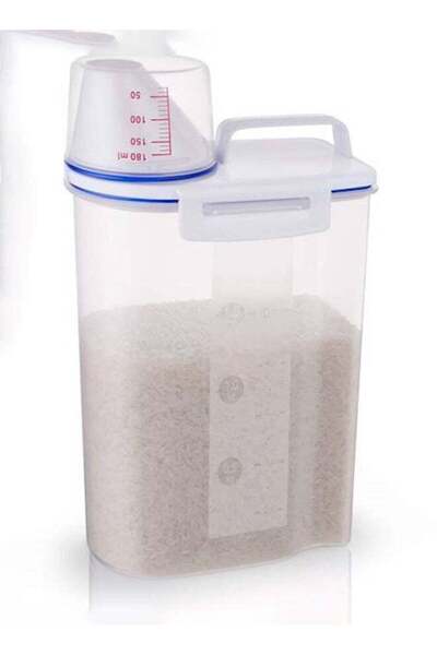 RUBIK حاوية تخزين الأرز / موزع شفاف