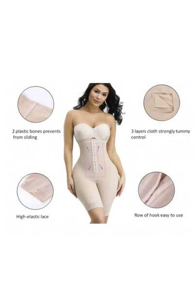 Fstyle Full-body shaper with front buckle and no hooks