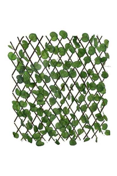 Yatai أوراق اللبلاب الاصطناعية مع سياج خشبي أخضر/أسود 45 سم