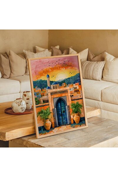 Dekorsiahome Τραπέζι σαλονιού κουζίνας με ξύλινο πλαίσιο μονοκόμματο TK1524