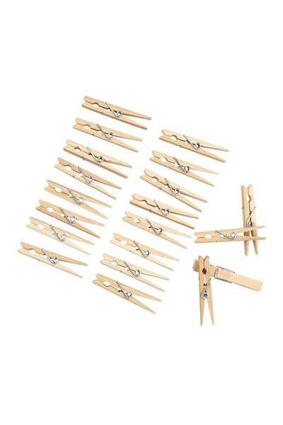 JYSK مشابك غسيل من الخيزران، 20 قطعة، 24×15×2 سم