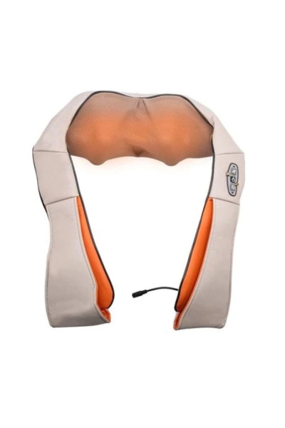 FOXMAG24 Complete Neck Massager, Shiatsu Rollers, Vibration Programs, Muscle Pain Relief, Beige