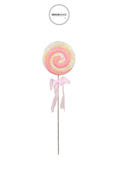 Dekorsende Sparkly New Year's Lollipop Ornament Powder Pink 40 cm