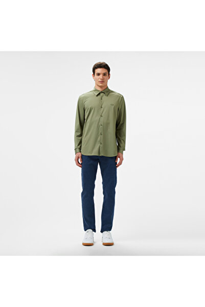 Lacoste Erkek Slim Fit Haki Gömlek