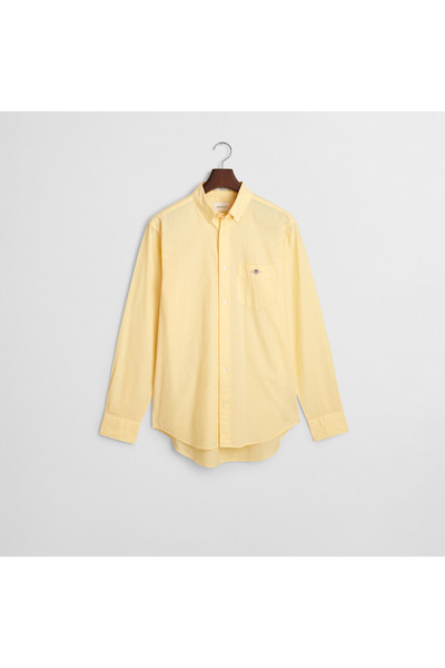 Gant Erkek Sarı Regular Fit Düğmeli Yaka Poplin Gömlek