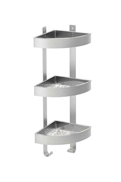 Generic وحدة رفوف حائط زاوية فضية