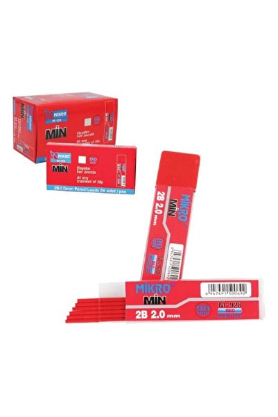 Mikro 928 Kırmızı Kalem Ucu 2MM 24 Adet
