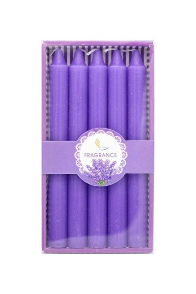 Generic مجموعة من 5 شموع معطرة باللون الأرجواني 19 × 2 سم