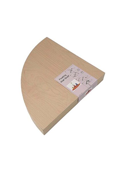 Generic رف زاوية خشبي بيج 29 × 25 سم