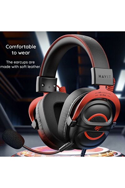 Havit Ακουστικά Gaming για PS4/PS5/XBOX, με Μικρόφωνο, Καλώδιο 2 μέτρων, 60 χιλ., Υποδοχή 3,5 χιλ., H2002E Pro, Μαύρο