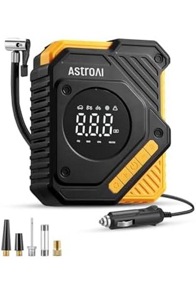 AstroAI Car Tyre Inflator Air Compressor 12V DC, 150 PSI Digital Tyre Pump with Pressure Gauge, Larg