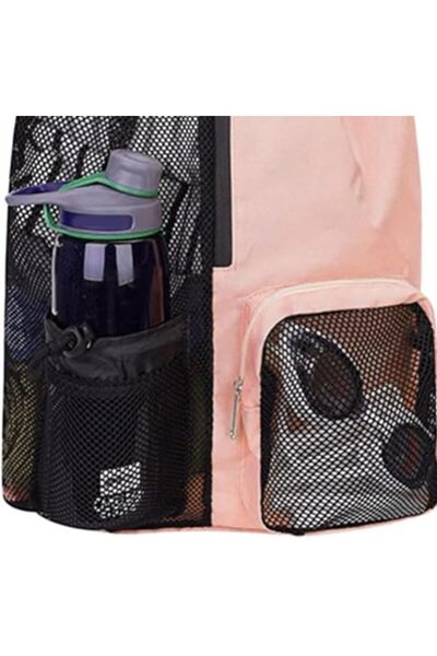Skycare Swim Bag Mesh Drawstring Backpack with Wet Pocket Beach Backpack for Swimming, Gym, and Work
