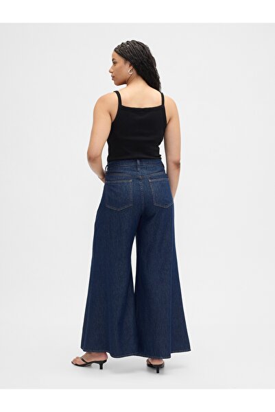 GAP Kadın Mavi Wide Leg Jean Pantolon