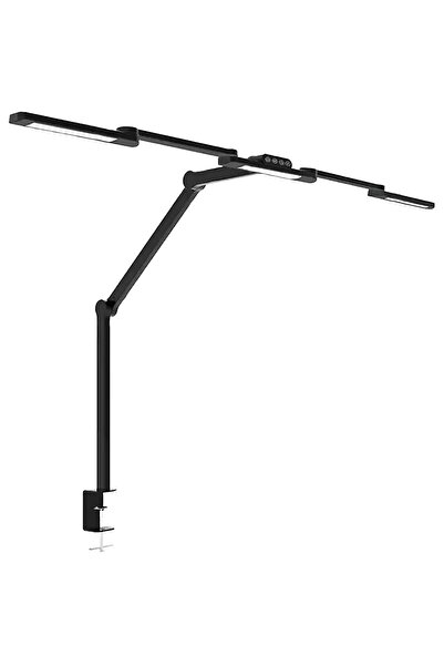Elindor Lampă de birou ultra-lată cu 3 bare LED, pliabilă, clemă metalică, 30...