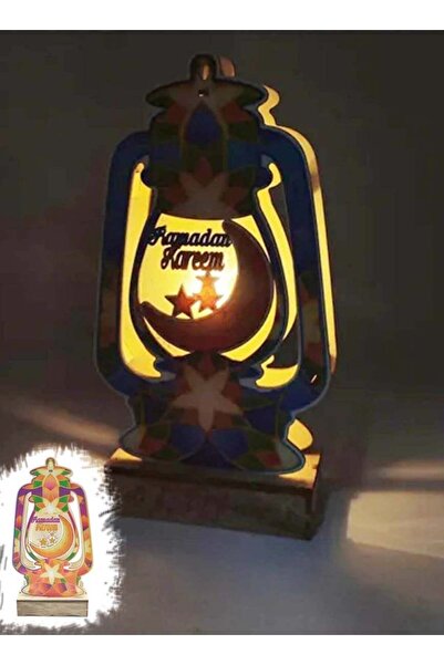 Arma قلادة خشبية على شكل فانوس لزينة رمضان