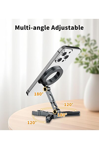 Generic Magnetic Tripod Stand, 3-in-1 Aluminum Foldable with 1/4" Screw & Cold Shoe Mount